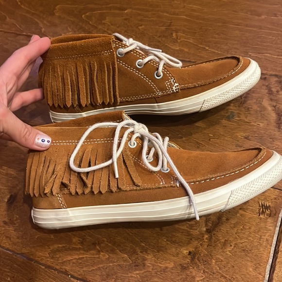 Converse All Star cognac colored boho size 6 moccasin - Picture 16 of 17